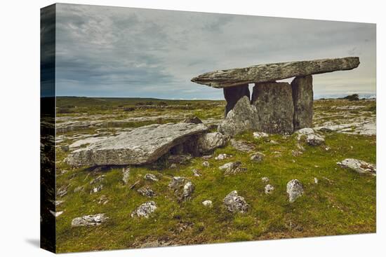 The Poulnabrone dolmen, prehistoric slab burial chamber, The Burren, County Clare, Munster, Republi-Nigel Hicks-Premier Image Canvas