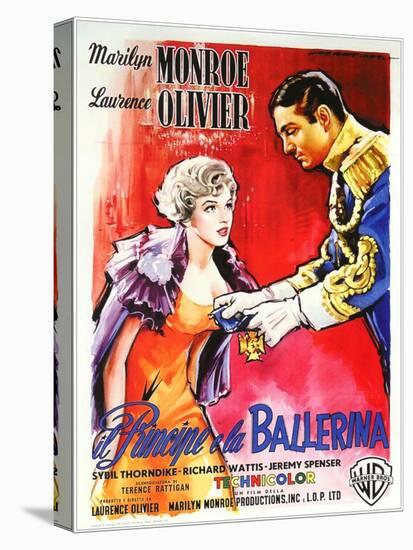 The Prince and the Showgirl, Italian Movie Poster, 1957-null-Stretched Canvas