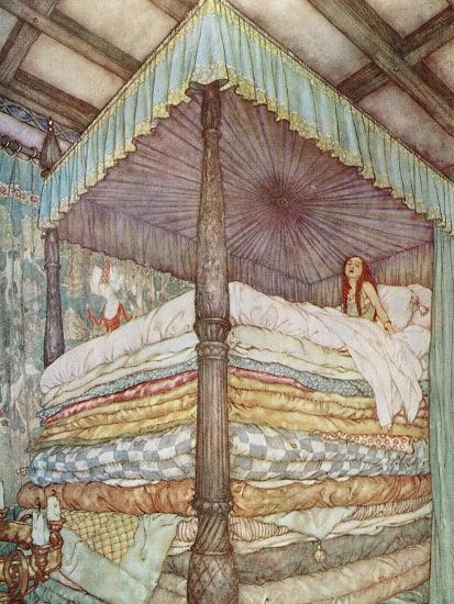The Princess and the Pea-Edmund Dulac-Stretched Canvas