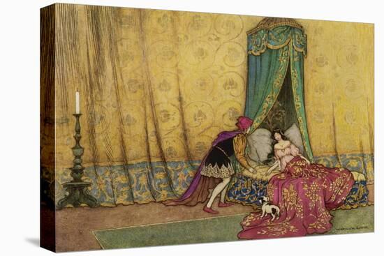 The Princess is Woken by the Prince's Kiss-Warwick Goble-Premier Image Canvas