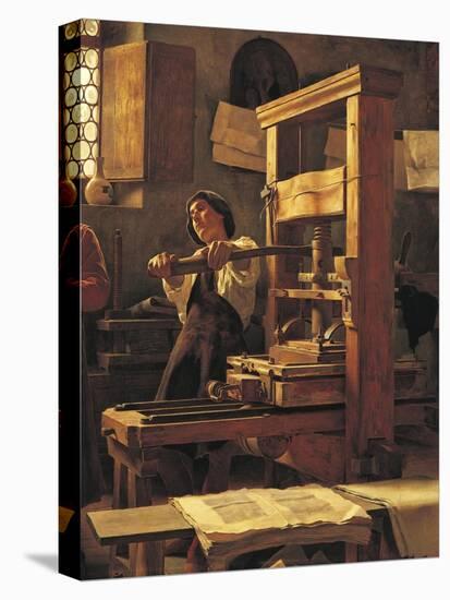 The Printer Bernardo Cennini in His Workshop, 1906-Tito Lessi-Premier Image Canvas