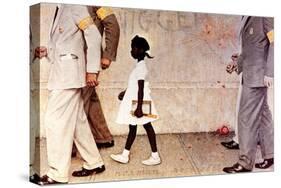 The Problem We All Live With (or Walking to School--Schoolgirl with U.S. Marshals)-Norman Rockwell-Premier Image Canvas