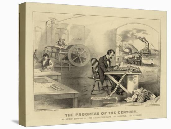 The Progress of the Century-Currier & Ives-Premier Image Canvas