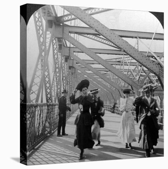 The Promenade, Williamsburg Bridge, New York, USA, C1900s-null-Premier Image Canvas