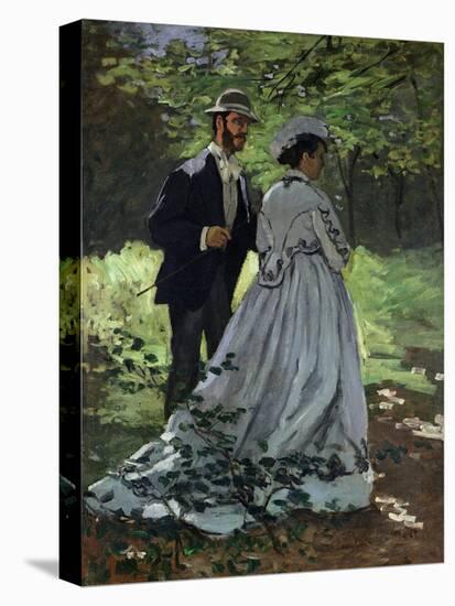 The Promenaders, or Bazille and Camille, 1865-Claude Monet-Premier Image Canvas