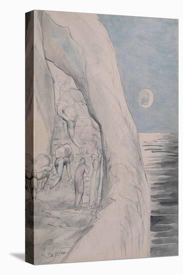 The Proud under their Enormous Loads 1824-27 (Pen & Ink, Pencil, W/C on Paper)-William Blake-Premier Image Canvas