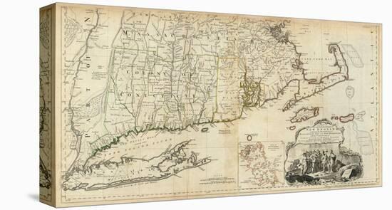 The Provinces of Massachusetts Bay and New Hampshire, Southern, c.1776-Thomas Jefferys-Stretched Canvas