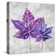 The Purple Leaves on Silver I-Patricia Pinto-Stretched Canvas