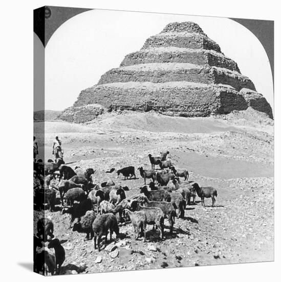 The Pyramid of Sakkarah, Egypt, 1905-Underwood & Underwood-Premier Image Canvas