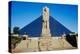 The Pyramid Sports Arena in Memphis, TN with statue of Ramses at entrance-null-Premier Image Canvas