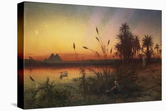 The Pyramids from the Island of Roda at Sunset-Frank Dillon-Premier Image Canvas