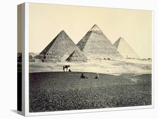 'The Pyramids of El-Geezeh from the South West', Egypt, 1858-Francis Frith-Premier Image Canvas