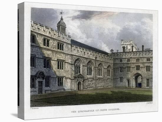 The Quadrangle of Jesus College, Oxford University, C1830S-John Le Keux-Premier Image Canvas