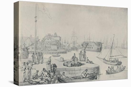 'The Quay, Blackwall Docks', 1810', (1920)-Thomas Rowlandson-Premier Image Canvas