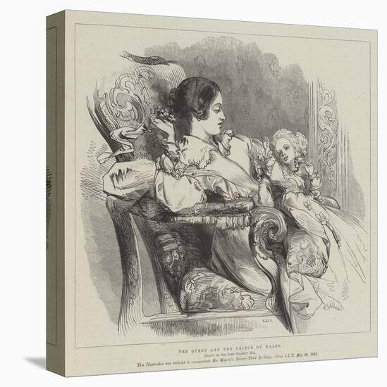 The Queen and the Prince of Wales-Sir John Gilbert-Premier Image Canvas