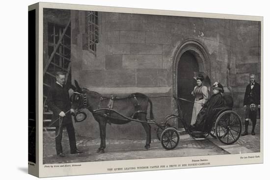 The Queen Leaving Windsor Castle for a Drive in Her Donkey-Carriage-null-Premier Image Canvas