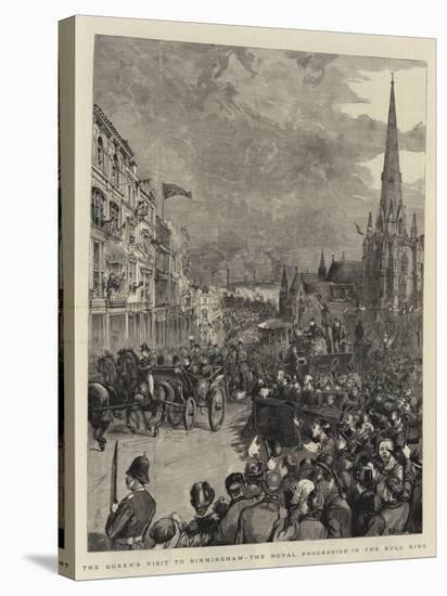 The Queen's Visit to Birmingham, the Royal Procession in the Bull Ring-Henry William Brewer-Premier Image Canvas