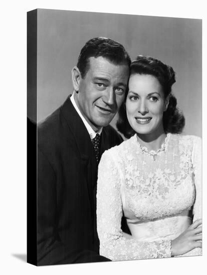 The Quiet Man, John Wayne, Maureen O'Hara, 1952-null-Stretched Canvas