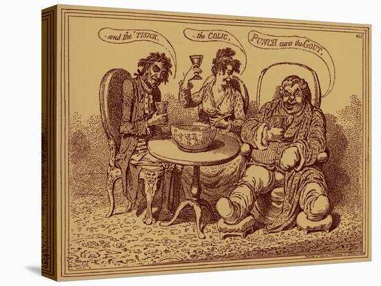 'The ravages of strong drink' - caricature-James Gillray-Premier Image Canvas