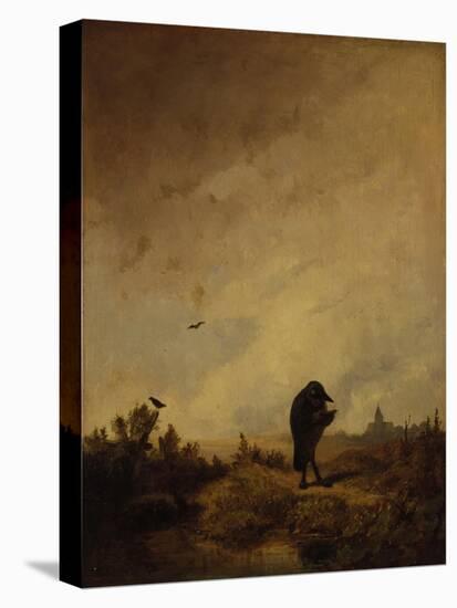 The Raven, 1840/45-Carl Spitzweg-Premier Image Canvas
