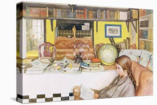 The Reading Room, Published in "Lasst Licht Hinin",("Let in More Light") 1909-Carl Larsson-Premier Image Canvas