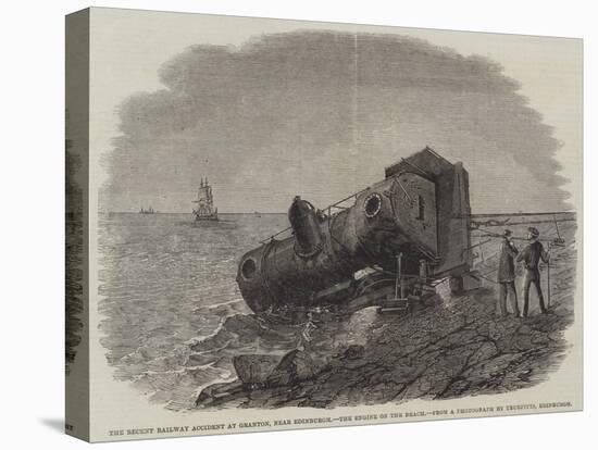 The Recent Railway Accident at Granton, Near Edinburgh, the Engine on the Beach-Frederick Morgan-Premier Image Canvas