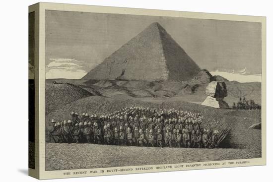 The Recent War in Egypt, Second Battalion Highland Light Infantry Picnicking at the Pyramids-null-Premier Image Canvas