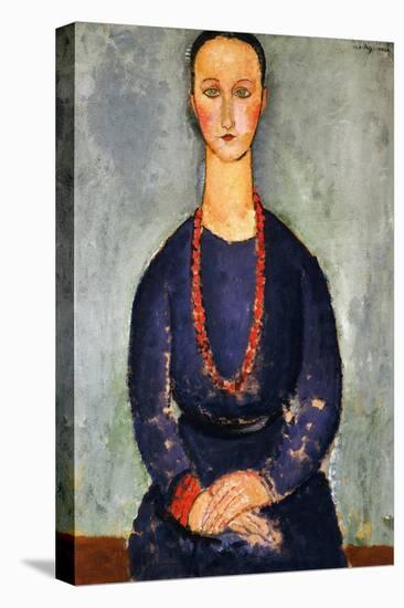 The Red Necklace, 1918-Amedeo Modigliani-Premier Image Canvas