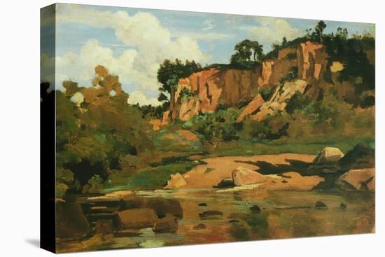 The Red Rocks at Civita Castellana, c.1827-Jean-Baptiste-Camille Corot-Premier Image Canvas