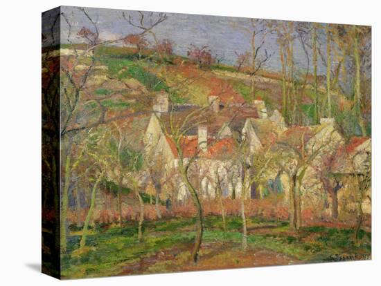 The Red Roofs, or Corner of a Village, Winter, 1877-Camille Pissarro-Premier Image Canvas