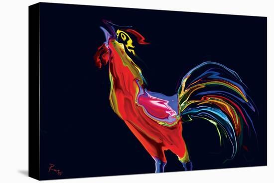 The Red Rooster-Rabi Khan-Stretched Canvas