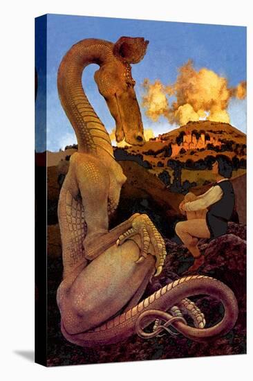 The Reluctant Dragon-Maxfield Parrish-Stretched Canvas