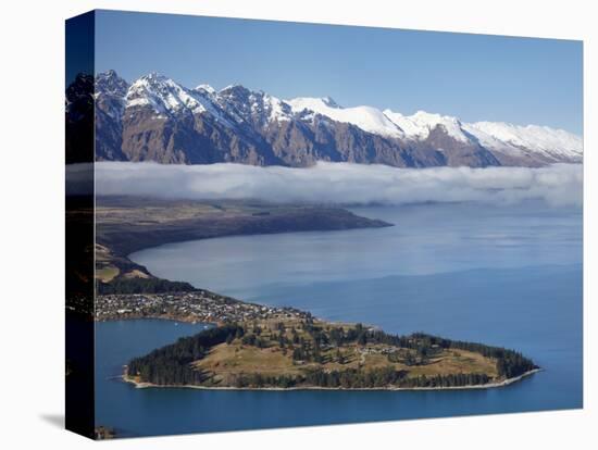 The Remarkables, Lake Wakatipu, and Queenstown, South Island, New Zealand-David Wall-Premier Image Canvas