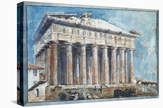 The Removal of the Sculptures from the Pediments of the Parthenon-Sir William Gell-Premier Image Canvas