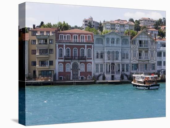 The Restored Waterfront Buildings of Yenikoy on the Bosphorus, Istanbul, Turkey, Europe-Martin Child-Premier Image Canvas