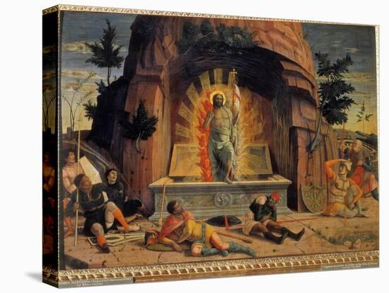 The Resurrection Fragment of the Predelle of the Altarpiece of the Church of San Zeno in Verona by-Andrea Mantegna-Premier Image Canvas