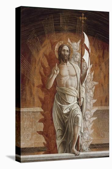 The Resurrection Jesus Christ. Detail of the Predelle of the Altarpieceof San Zeno (Tempera on Pane-Andrea Mantegna-Premier Image Canvas