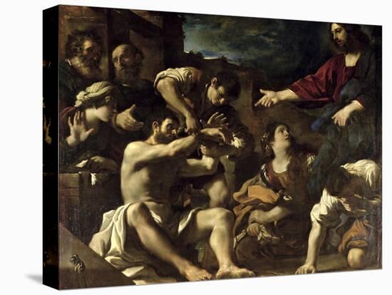 The Resurrection of Lazarus, circa 1619-Guercino (Giovanni Francesco Barbieri)-Premier Image Canvas