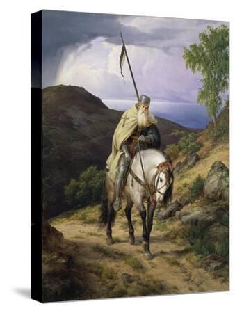 Last Crusader by Karl Lessing History Reproduction on Canvas or Paper