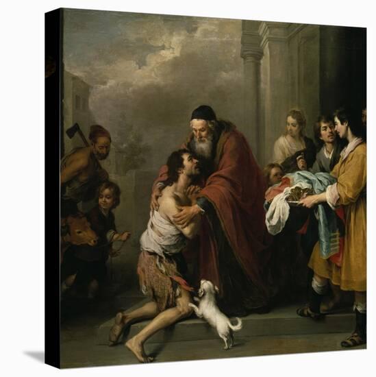 The Return of the Prodigal Son, 1667/70-Bartolomé Estéban Murillo-Premier Image Canvas