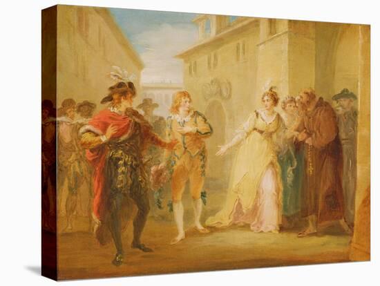 The Revelation of Olivia's Betrothal, from Act V, Scene I of 'Twelfth Night', C.1790-William Hamilton-Premier Image Canvas