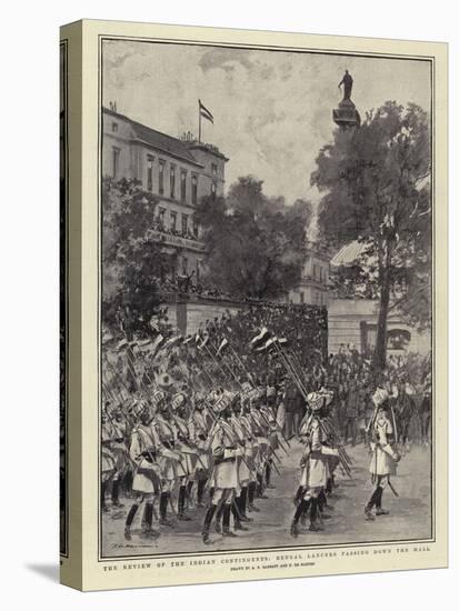 The Review of the Indian Contingents, Bengal Lancers Passing Down the Mall-null-Premier Image Canvas