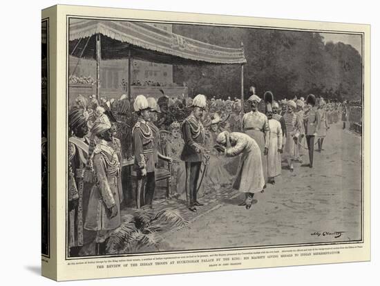 The Review of the Indian Troops at Buckingham Palace by the King-John Charlton-Premier Image Canvas