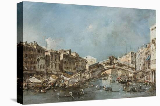 The Rialto Bridge, C.1775-Francesco Guardi-Premier Image Canvas