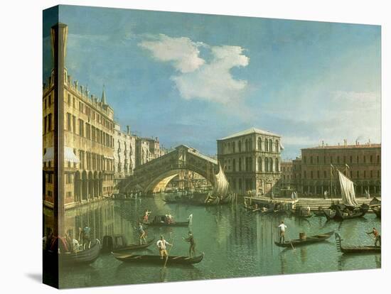 The Rialto Bridge, Venice-Canaletto-Premier Image Canvas