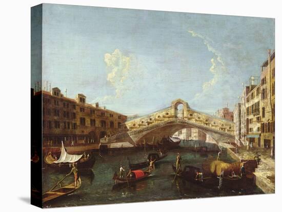 The Rialto in Venice-Canaletto-Premier Image Canvas