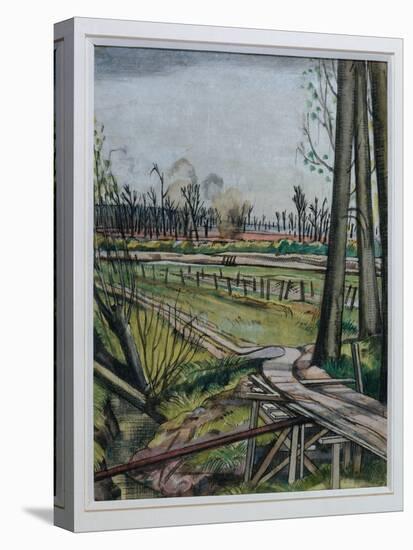 The Ridge, Wytschaete (W/C, Pen & Black Ink and Coloured Chalk)-Paul Nash-Premier Image Canvas