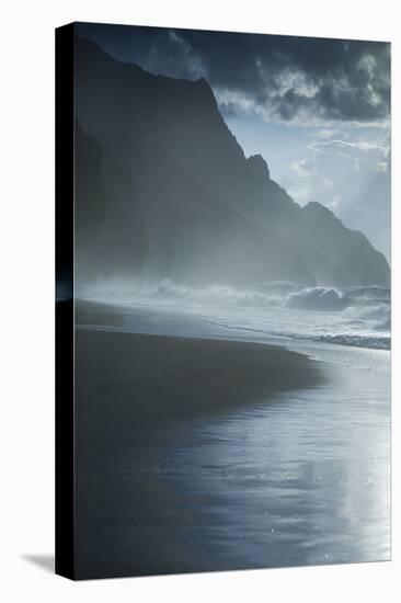 The Ridges of the Na Pali Coast Rise Above the Crashing Surf on the North Shore of Kauai, Hawaii-Sergio Ballivian-Premier Image Canvas