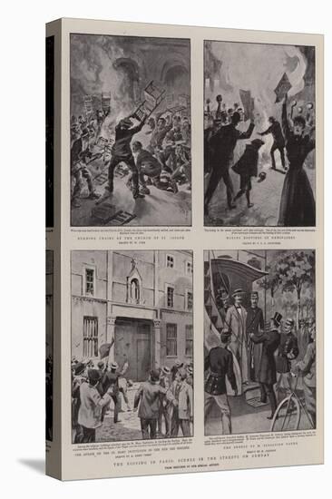 The Rioting in Paris, Scenes in the Streets on Sunday-William Henry Pike-Premier Image Canvas