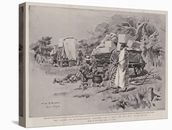 The Rising in Matabeleland, Halting for a Meal on the Way to Buluwayo-Charles Edwin Fripp-Premier Image Canvas